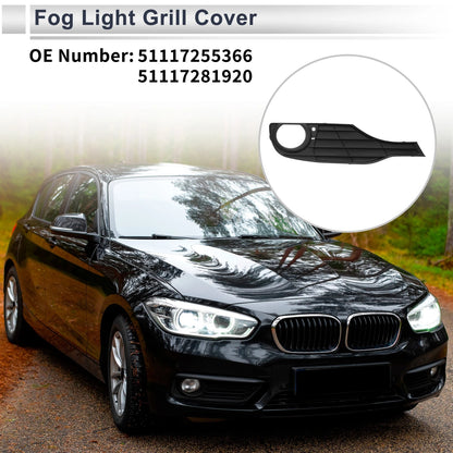 Right Front Fog Light Grill for BMW 320i (2013-2015) - 1pc Black