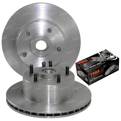 2 x Front Disc Rotors + Brake Pads for Commodore VL (1986–1992)