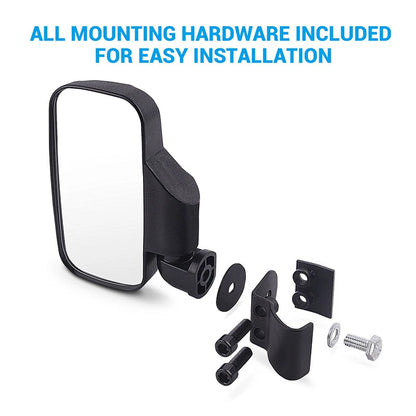 2 x UTV Side Rear View Mirrors for Polaris Ranger 570 XP 900 1000 (2015-2023)