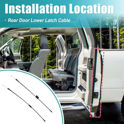 Rear Lower Door Latch Cable Set for Ford F-150 F-250 (1997-2004)