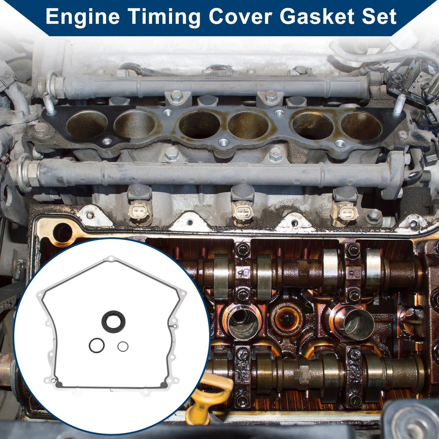 Engine Timing Cover Gasket Set 1 Set for Chrysler 300 (2005-2010)