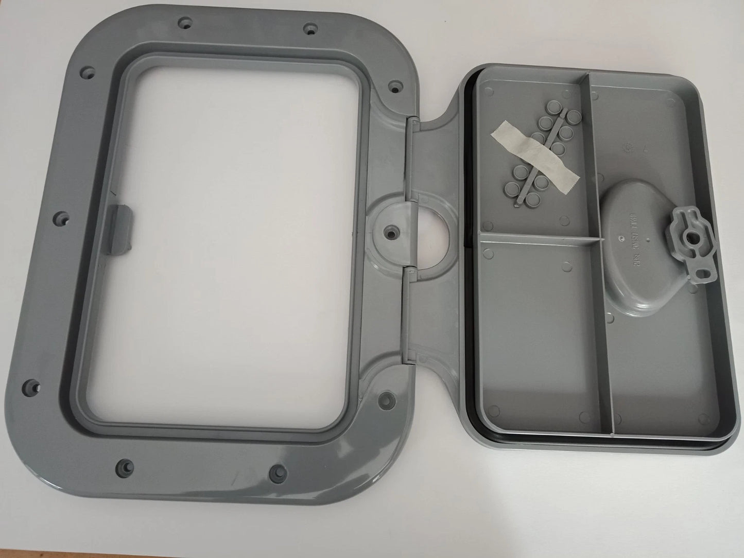 Caravan RV Access Hatch Recessed Handle Nuova Rade 375x275mm GREY