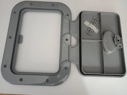 Caravan RV Access Hatch Recessed Handle Nuova Rade 375x275mm GREY