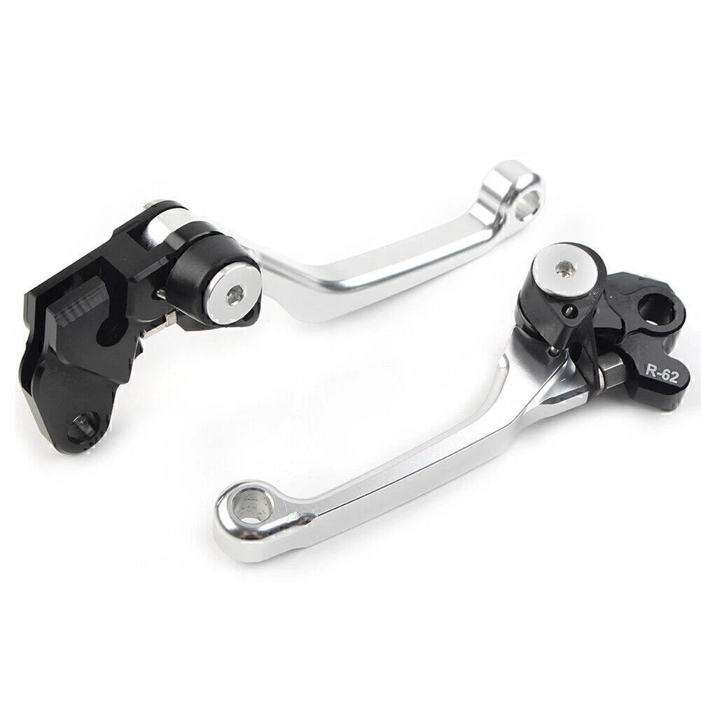 Silver Pivot Brake Clutch Levers for Suzuki RM125 RM250 RM85 (2001-2023)