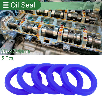 Oil Seal 35x47x6mm 5 Pcs TPU Rotary Shaft Seal High Pressure for Automotive