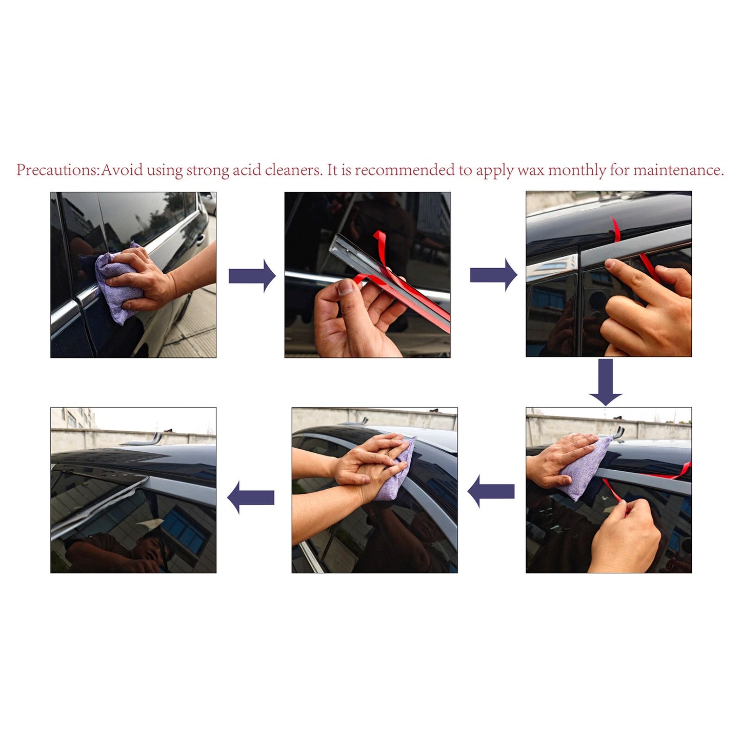 Window Strip Cover for VW Passat (2017-2024) Chrome Black