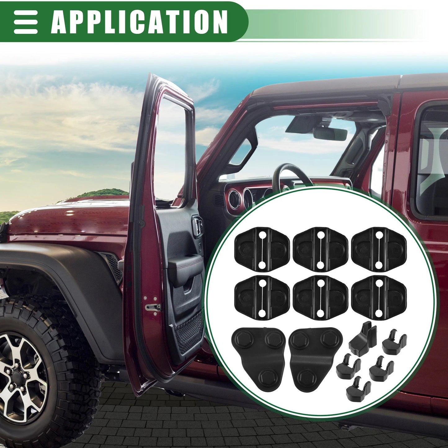 Car Door Lock Cover Buckle Protector for Jeep Wrangler