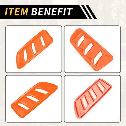 Front Hood Air Outlet Vent Cover Trim for Jeep JL JLU (2018-2024) Orange