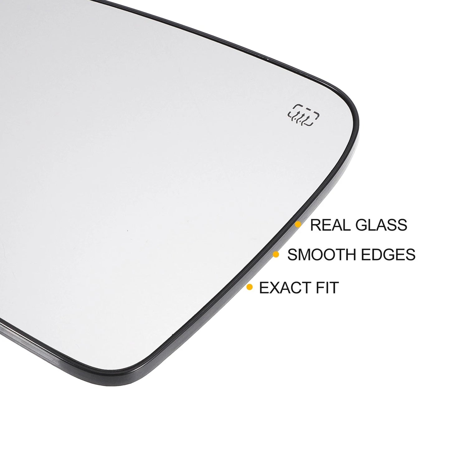 Left Side White Mirror Glass w/ Back Heated for Dodge Durango, Jeep