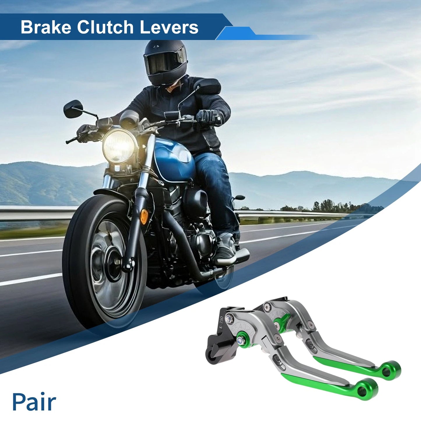 Adjustable Short Long Brake Clutch Levers for Kawasaki NINJA650R Green