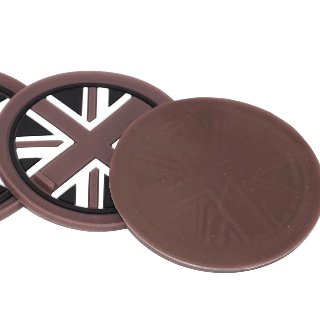 3 Pcs Anti-Slip Cup Mats for Mini R55 R56 R57 Union Jack Flag (2006-2013)