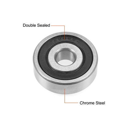 Ball Bearing 10x35x11mm Double Sealed ABEC-3 Bearings 2 x for Generic