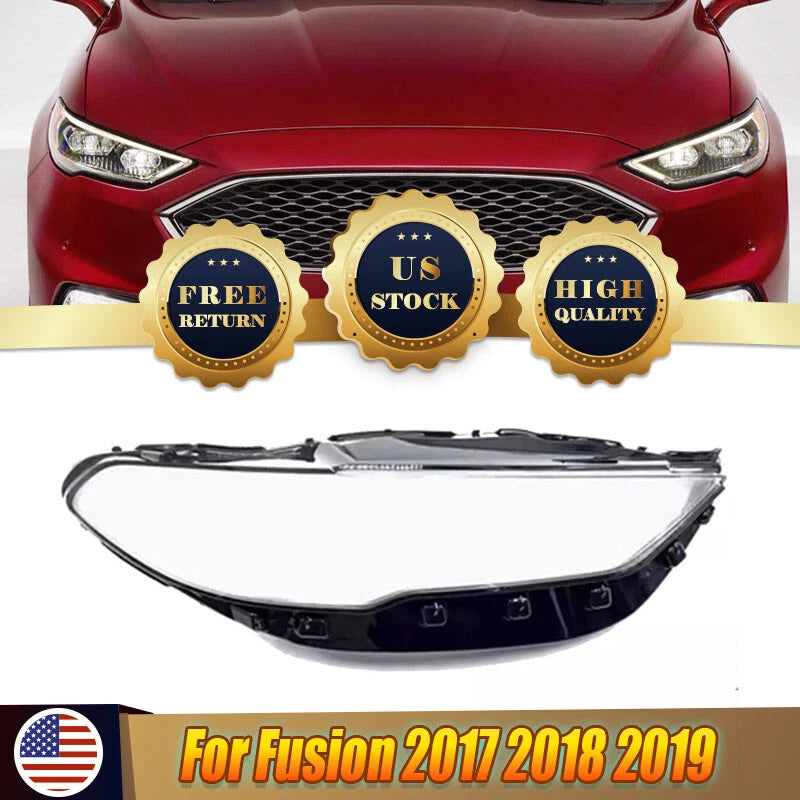 Left Side Front Headlight Lens Cover for Ford Fusion (2017-2018)