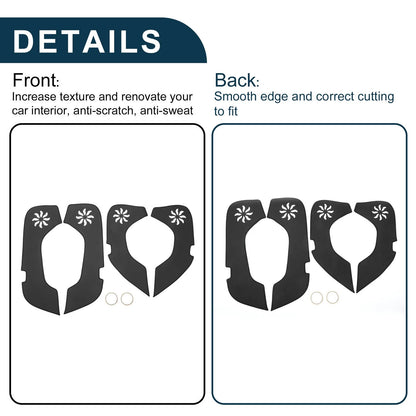 Anti Kick Pad Sticker Protector for Infiniti QX50 (2018-2024) Black 1 Set