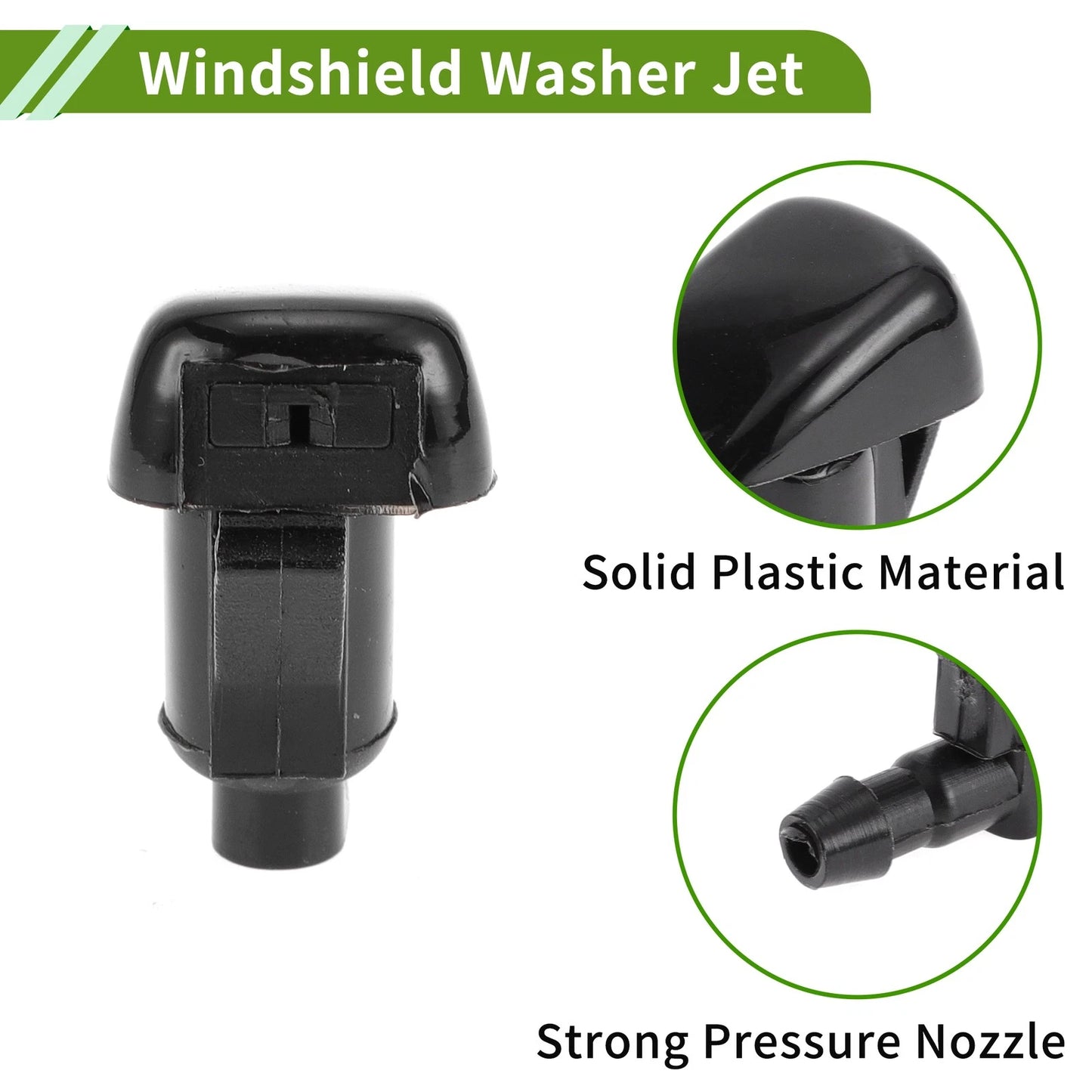 Windshield Washer Nozzle With Hose Connector for Pontiac 1 Set