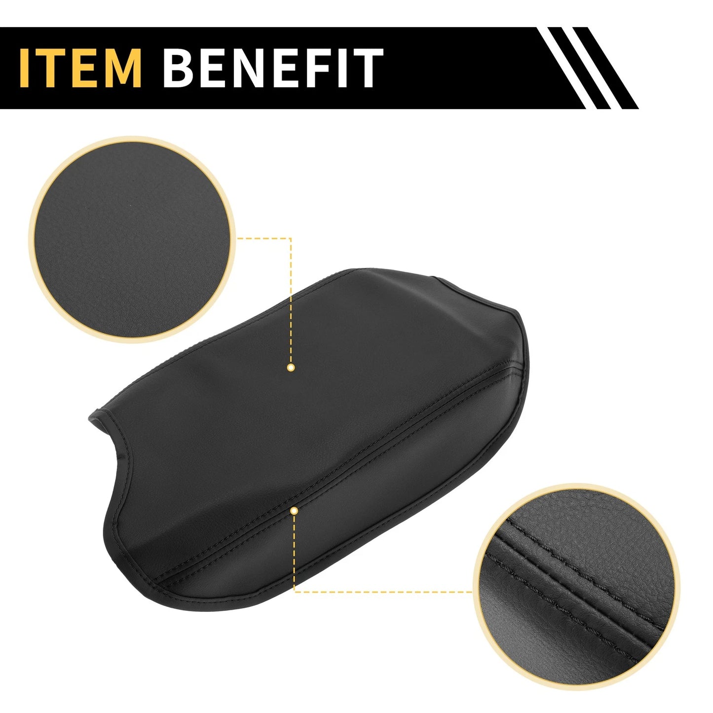 Console Lid Armrest Cover for Ford Ranger Microfiber Leather (2001-2011)