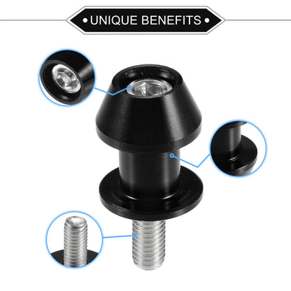 1 Pair 8mm CNC Swingarm Spools Sliders Stand Black for Motorbike