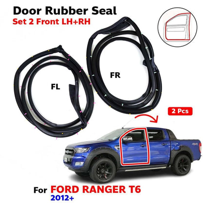 Door Rubber Seal Weatherstrip Front LH+RH Fits Ford Ranger T6 4D Pickup 2012+
