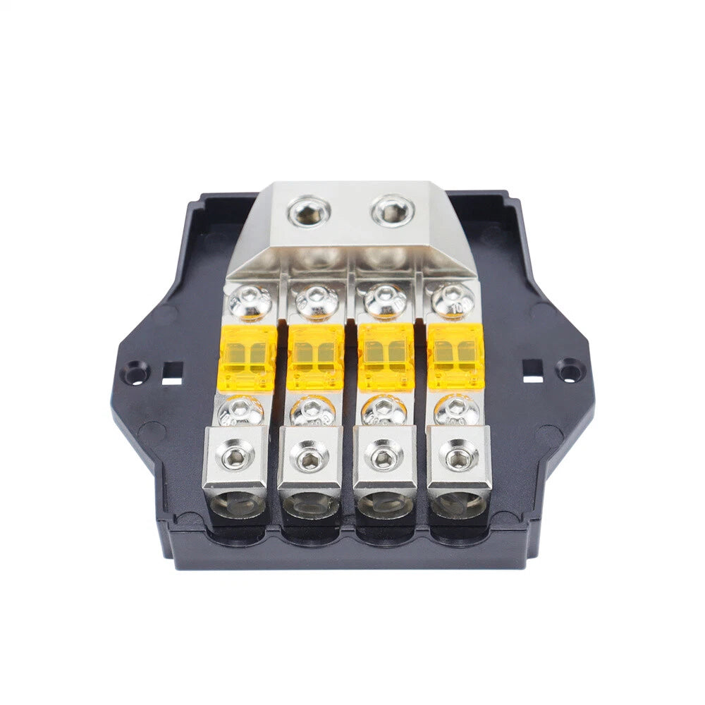 4-Way Fuse Holder Auto Fuse Distribution Block 80A 32V