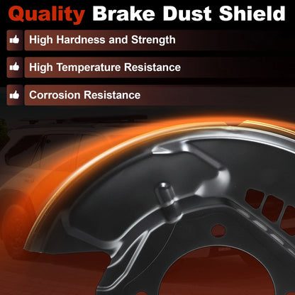Front Left & Right Brake Dust Shields for Toyota Sequoia (2008)