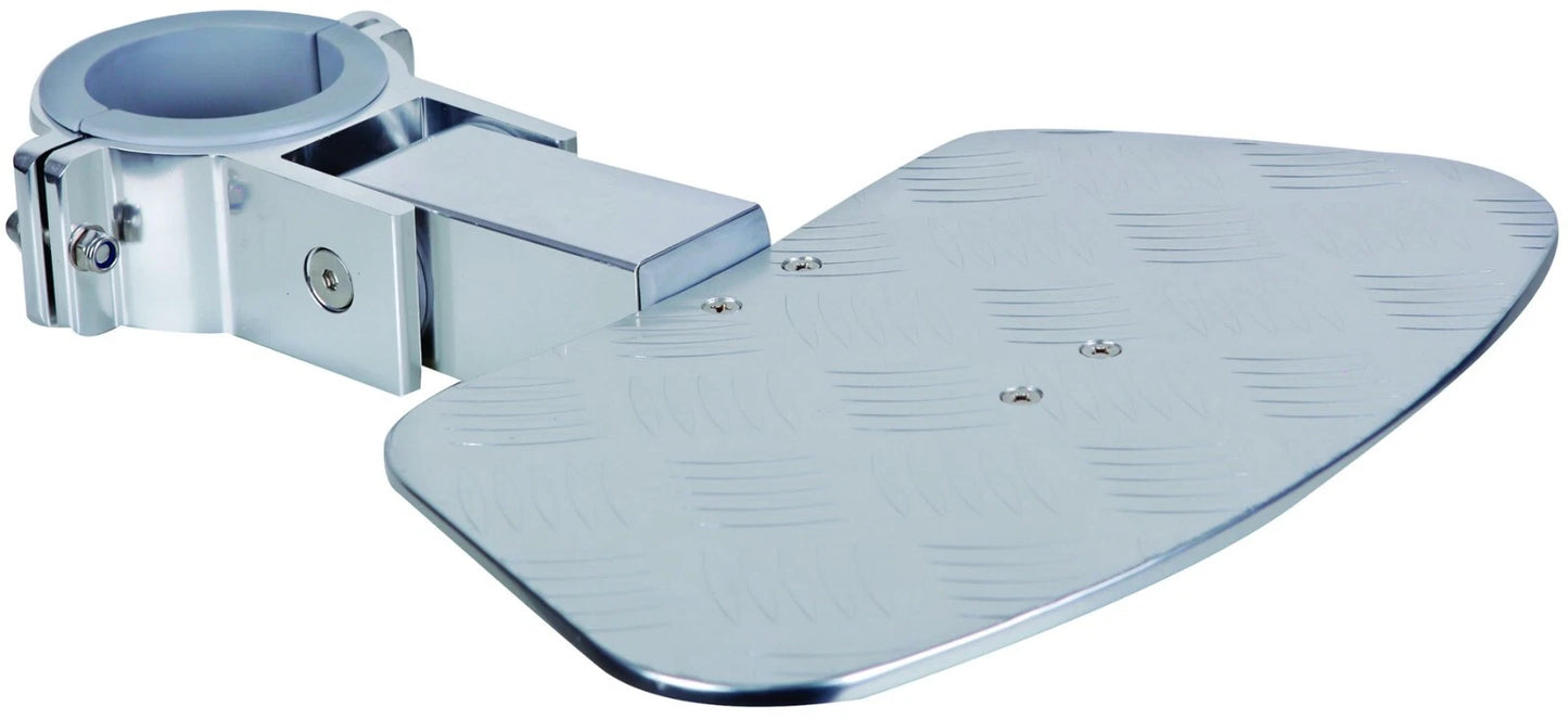 Boat Pedestal Footrest Fold-Up for Tube Post 73mm ID Powder Coated Aluminium