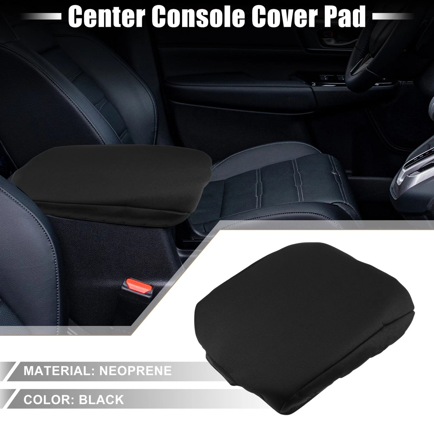 Car Center Console Armrest Cover for Toyota Land Cruiser (2008-2021) Black
