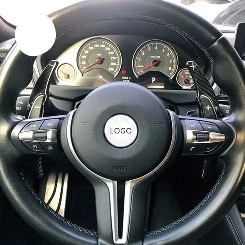 Real Carbon Fiber Steering Wheel Shift Paddle Switch Fit For BMW M3 2014-2018