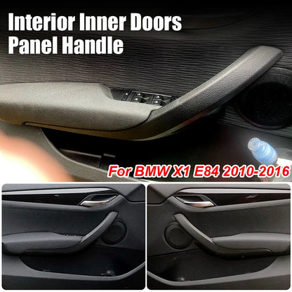 Black Left Side Inner Door Panel Handle Pull Trim Cover for BMW X1 E84 (2010-2016)