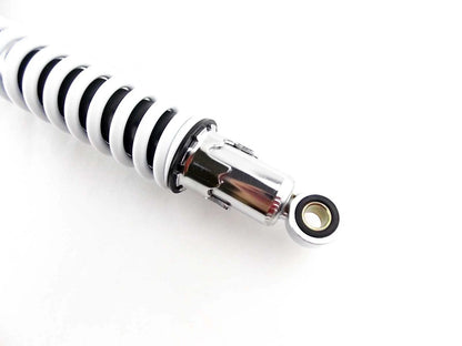 400mm White/Chrome Rear Shock Absorbers for Suzuki DR500S