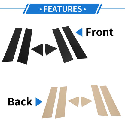 6 x Door Pillar Window Trim Black for Dodge Charger (2006-2010)