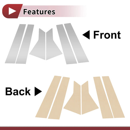6x Door Pillar Window Trim for Buick Lacrosse (2017–2019)