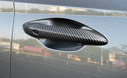 Carbon Fiber Door Handle Keyless Cover Trim for 2022 Hyundai Tucson 5 x pcs