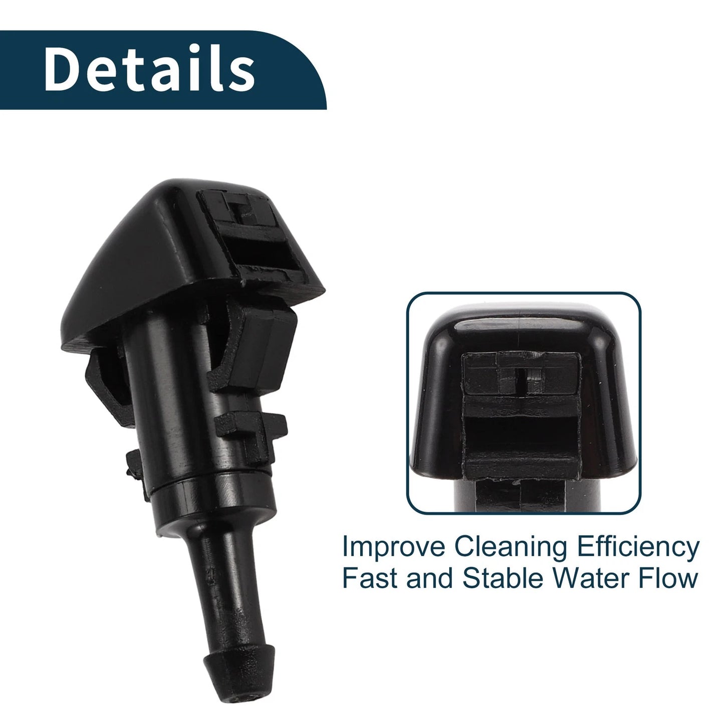 Windshield Washer Nozzle & Gasket, Fluid Hose for Jeep (2007-2018)