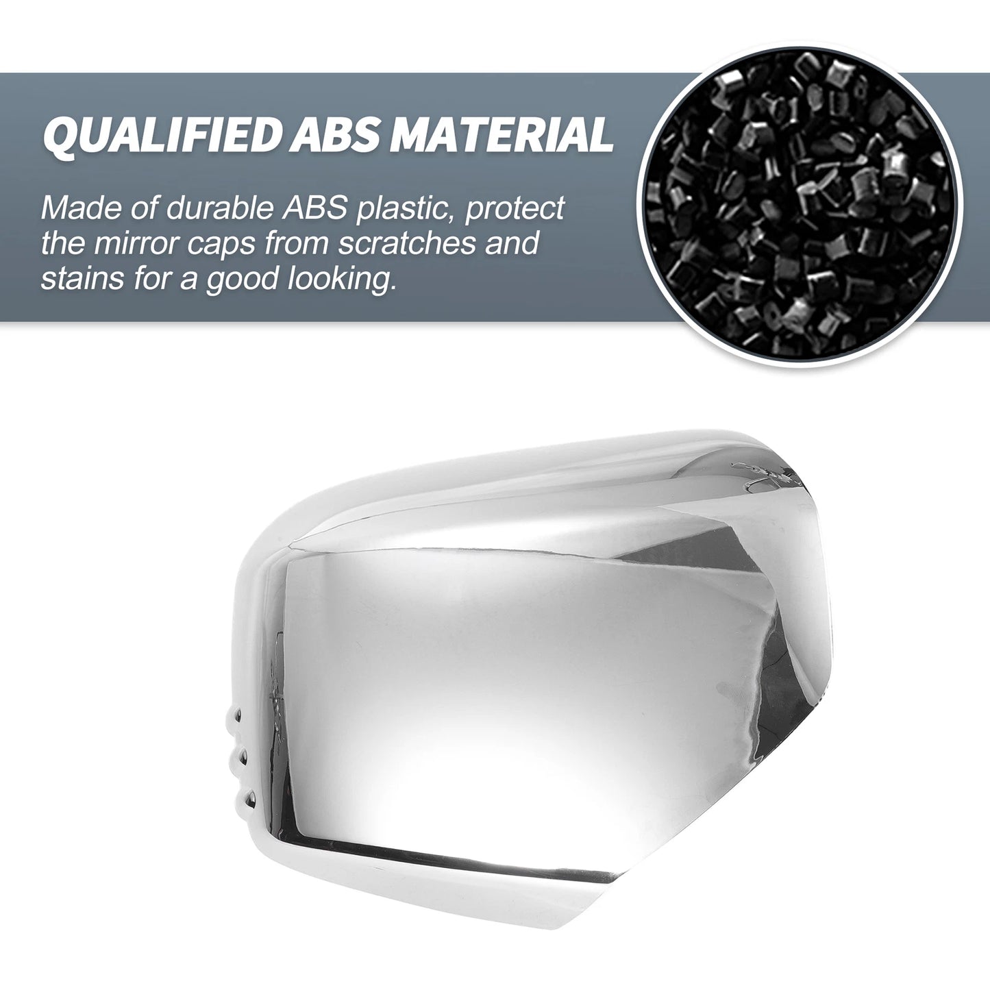 Chrome Plated Rearview Mirror Cover for Mitsubishi Triton L200 (2006-2023)