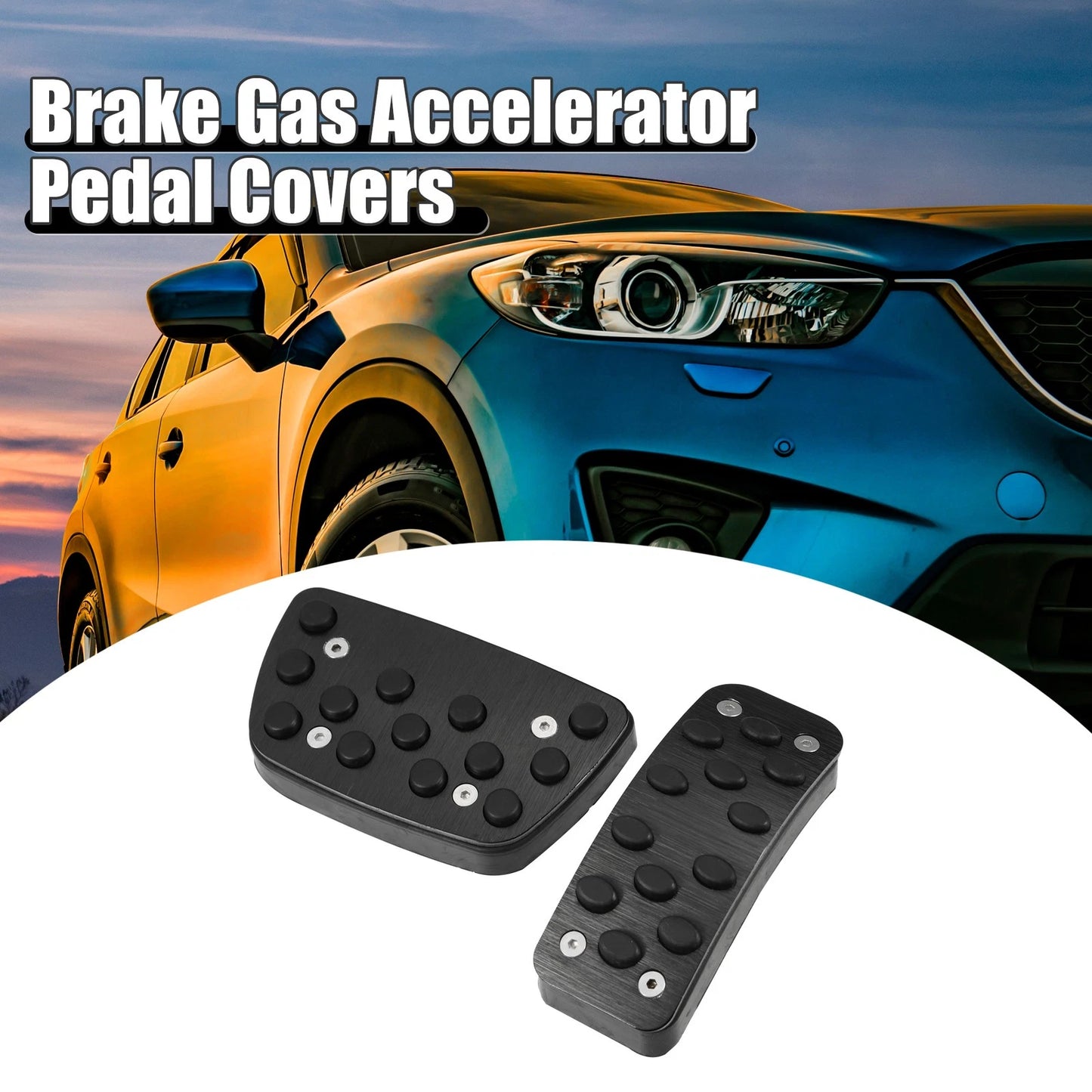 2 x Brake Gas Accelerator Pedal Covers for Toyota Camry (2012–2017)