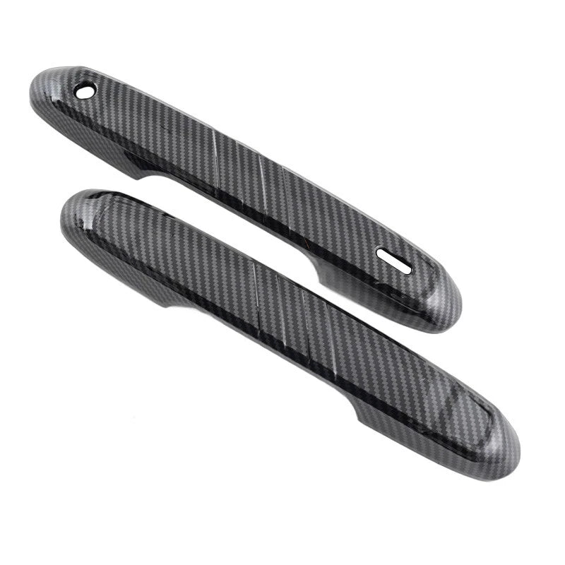 4 x Carbon Black Outside Door Handle Trims for Toyota Prado Land Cruiser (2024-2025)