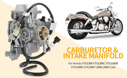Carburetor & Intake Manifold for Honda VTX1300 C/R/S/T (2003–2009)