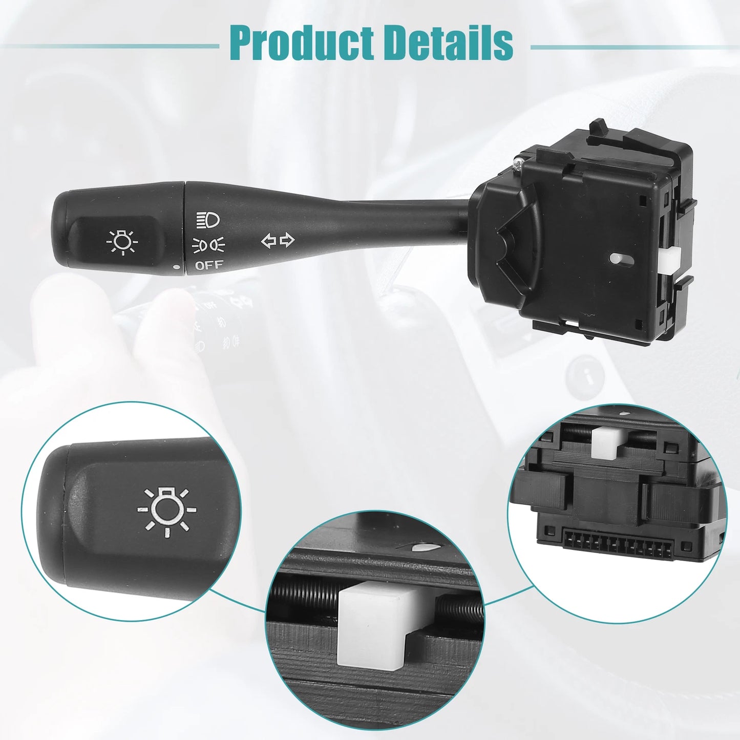 Turn Signal Switch for Chrysler Sebring and Dodge Stratus (Black) 1 Pc