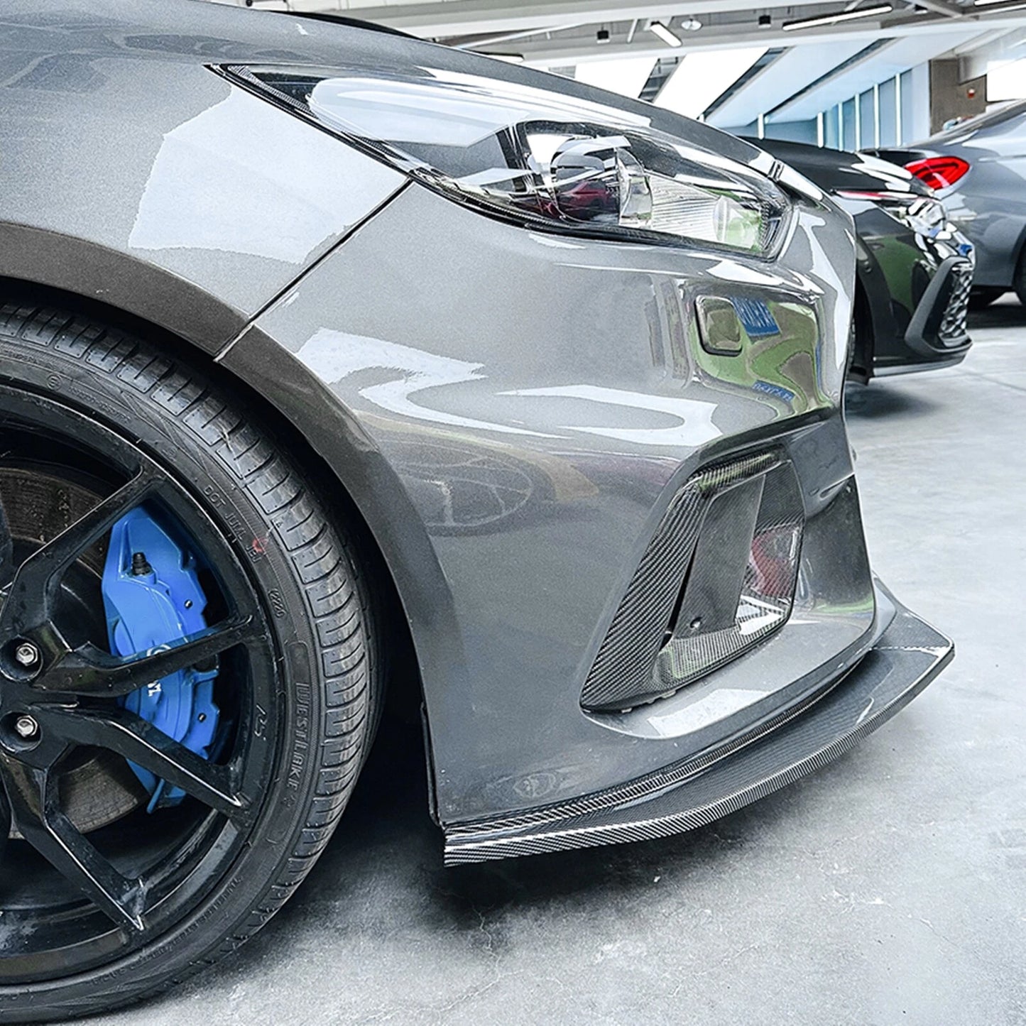 3pcs Front Bumper Spoiler Lip for Ford Focus RS (2015-2018)