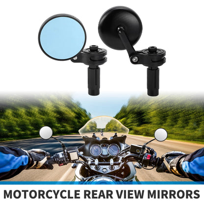 Handlebar Rear View Mirror Round Shape Aluminum Alloy for M6