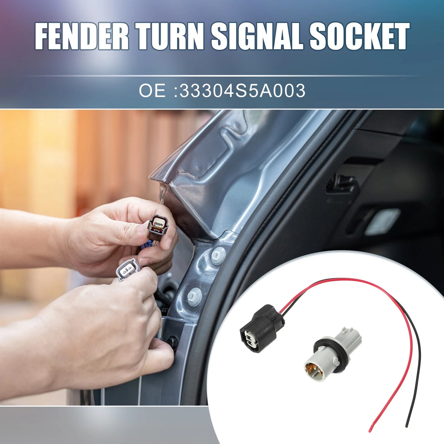 Fender Turn Signal Socket w/ Wire Harness for Honda CR-V (2015-2016) -