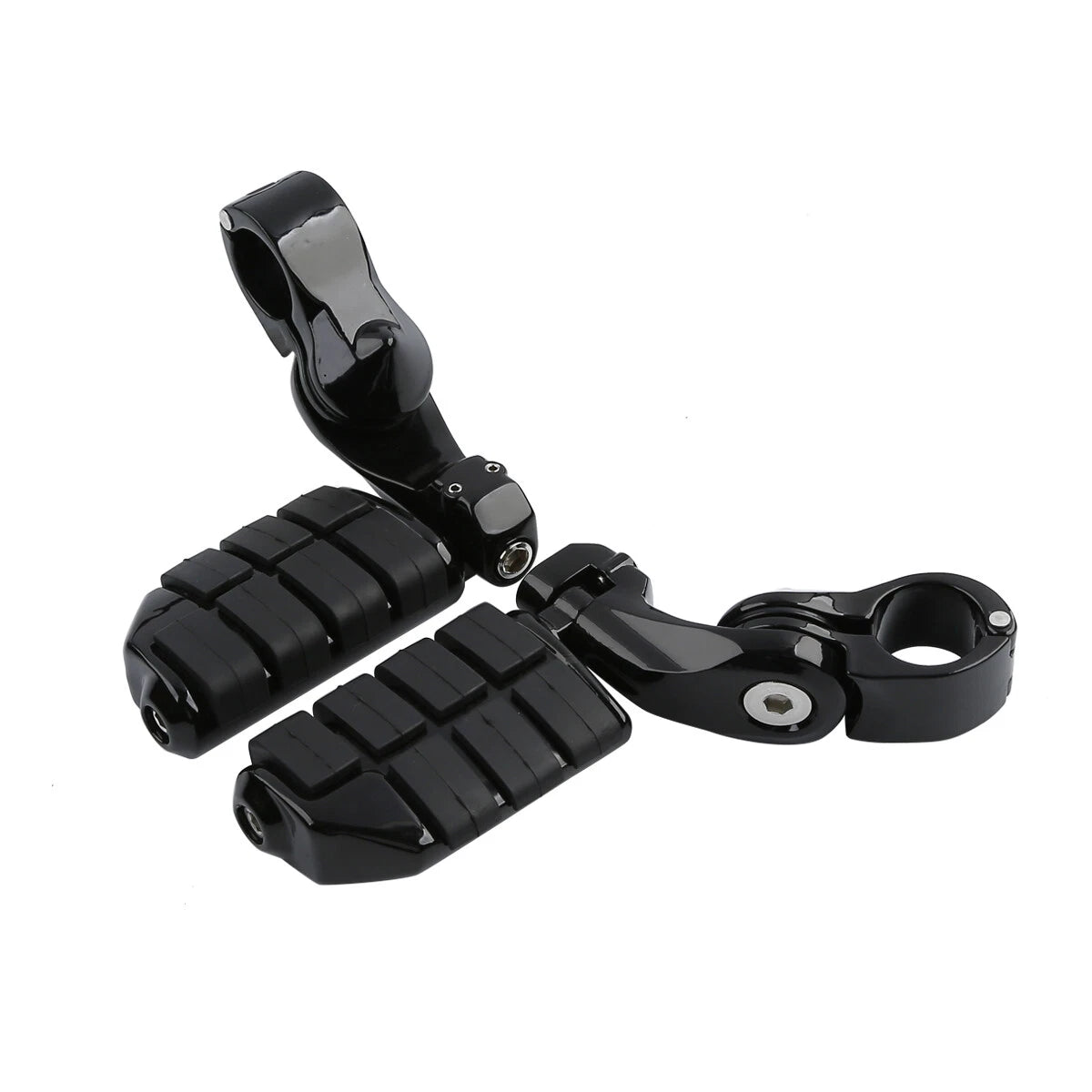 1.25" Adjustable Highway Short Angled Foot Pegs for Harley