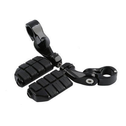 1.25" Adjustable Highway Short Angled Foot Pegs for Harley