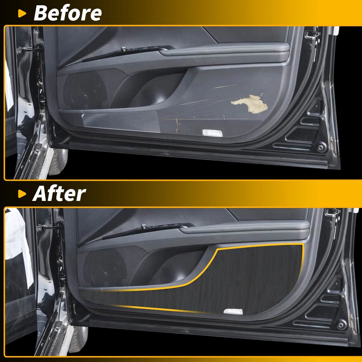 Car Door Anti Kick Pad Sticker Scratch Protector for Toyota Camry (2018-2025)