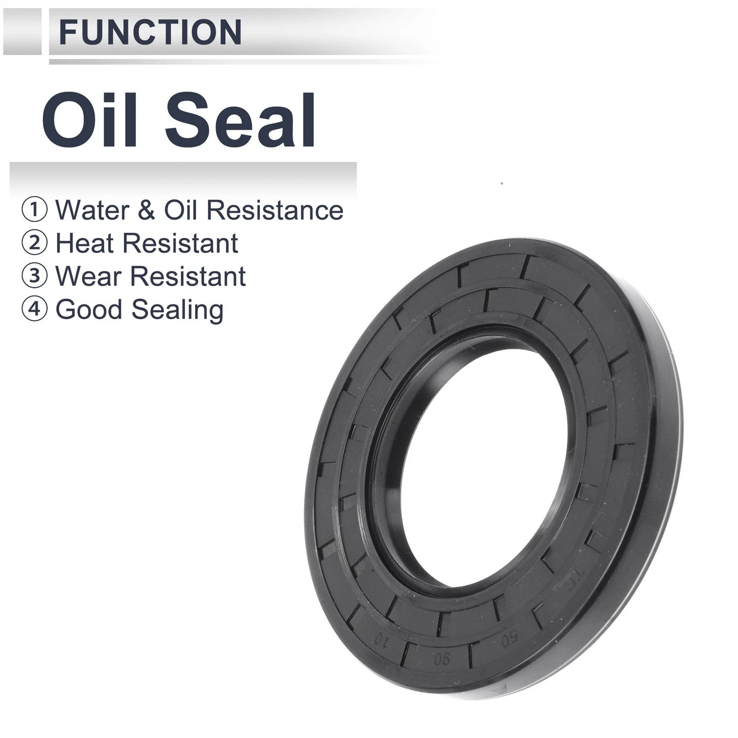 Oil Seal / 50x90x10mm / Seal Ring Rotary Shaft Seal Nitrile Rubber 5 Pcs