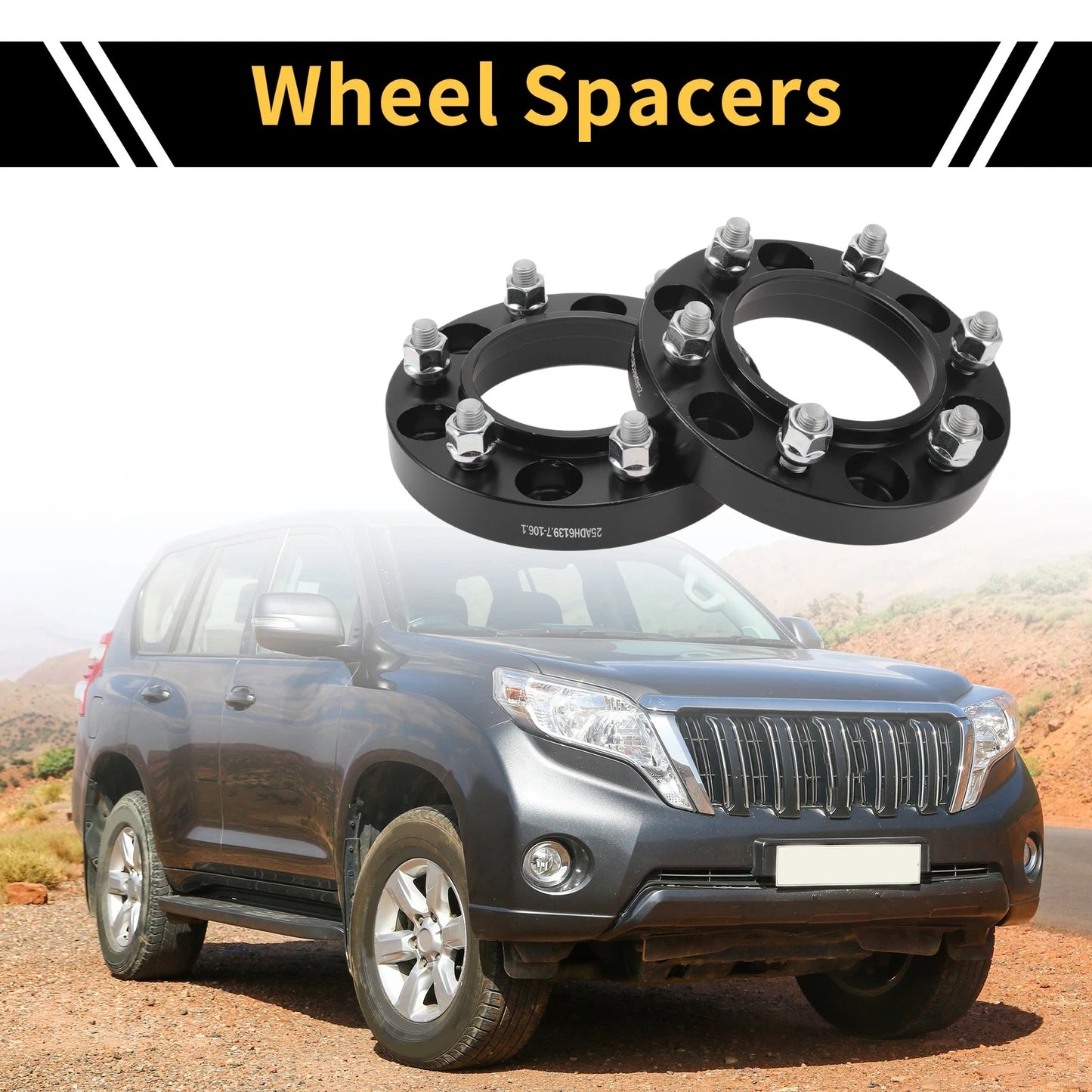 2 x 6x139.7mm Wheel Spacers for Toyota Land Cruiser