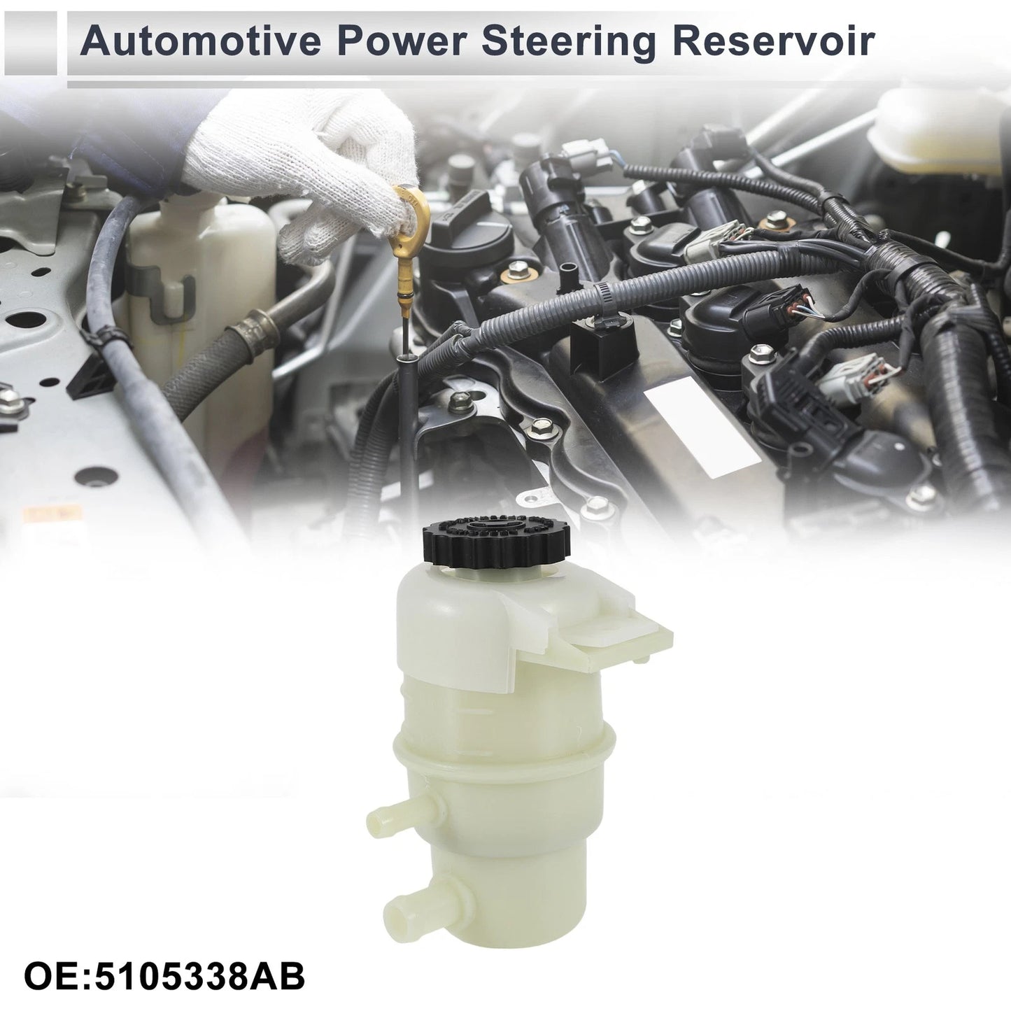 Power Steering Reservoir for Jeep Compass 2007-2017 1 x Beige
