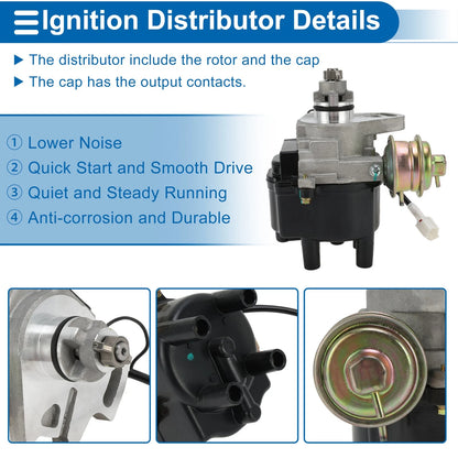 Ignition Distributor Assembly for Toyota Corolla L4 1.6L (1988)