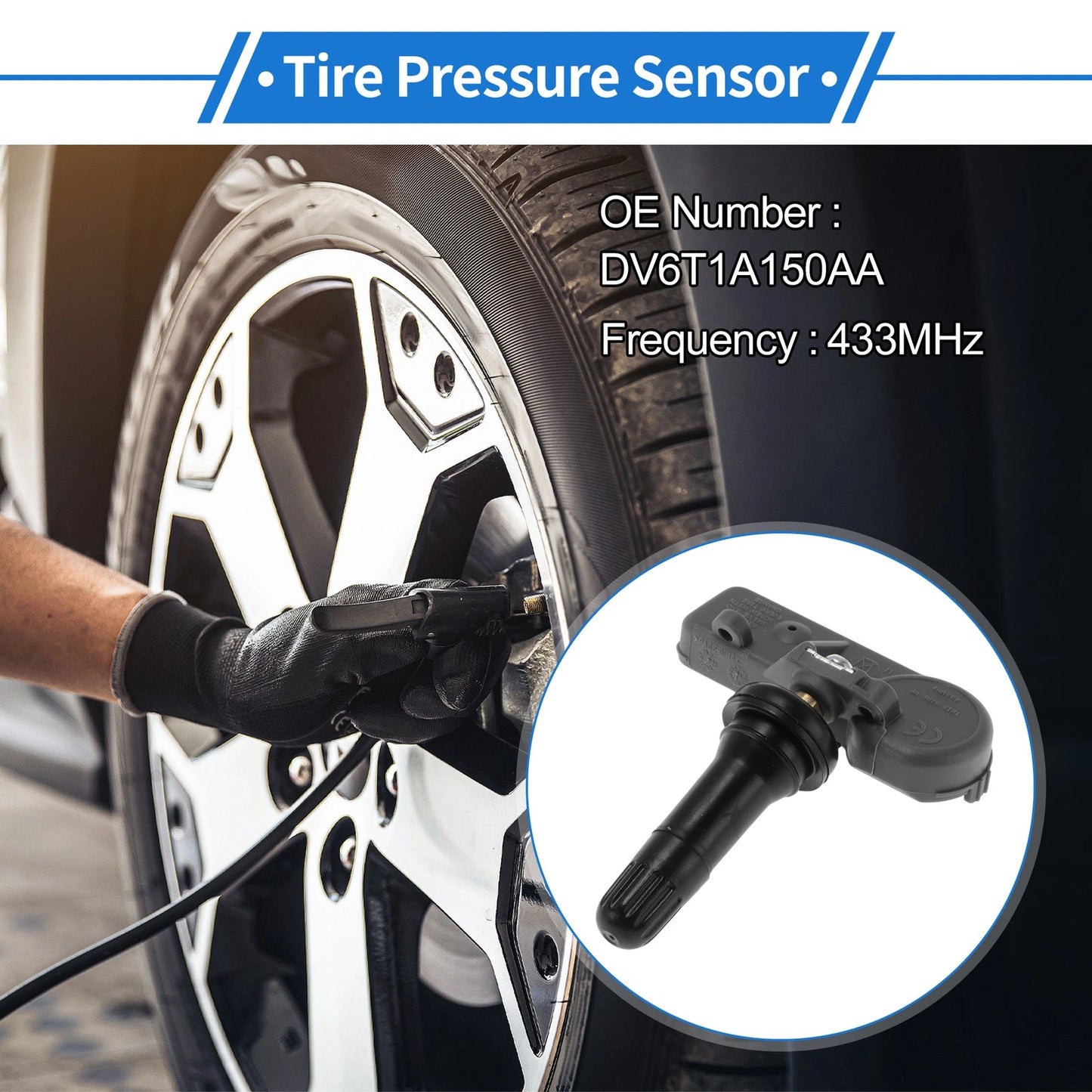 TPMS Sensor for Ford Escape 2012-2017 - Tire Pressure Sensor No.DV6T1A150AA