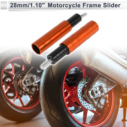 10.5mm Aluminum Alloy Motorcycle Slider Frame Bolt 2 x Orange